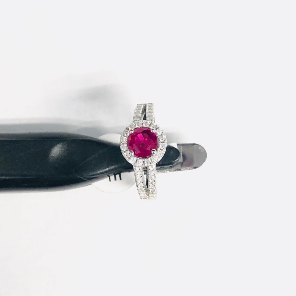 Silver Ruby Ring Size7 - image 1